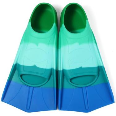 Imagem de Barbatanas de natação Azuunye Kids Short Blade, salto antiderrapante, 