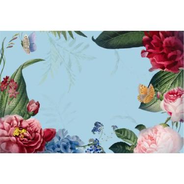 Imagem de Painel De Lona Jardim Aquarela e Borboletas - Fabrika de Festa, 500x30