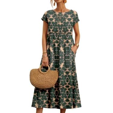 Imagem de Vestido Zhyaj, túnica solta de verão, algodão de praia com bolsos femi