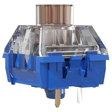 Imagem de Zhouwang Kailh Box Whale Pro Silent Switches, Deep Sea Silent Tactile, 3 pinos, 45 gf, à prova d'água, à prova de poeira, interruptores de teclado mecânico (baleia tátil, 72 peças)