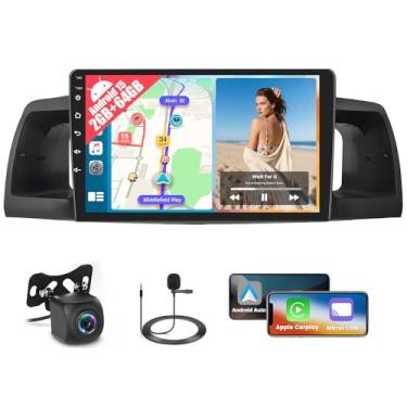Imagem de Realdio Android 15 estéreo automotivo para Toyota Corolla EX 2005-2012 com CarPlay sem fio Android Auto, rádio com tela sensível ao toque de 9 polegadas para câmera de backup Corolla Bluetooth 2 GB +