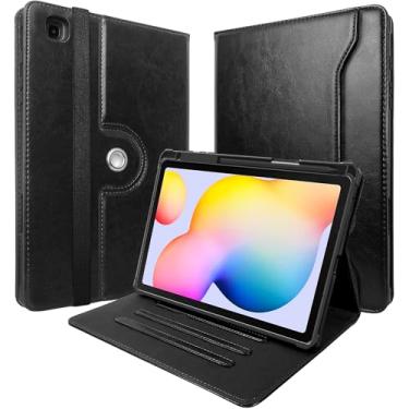 Imagem de E NET-CASE Capa fina para Samsung Galaxy Tab S6 Lite 10,4 polegadas 2024/2022/2020 com suporte para caneta S, capa à prova de choque com capa traseira transparente transparente, visualização em vários