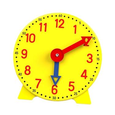 Imagem de Esquirla Relógio analógico para ensino de atividades de relógio, relógios de aprendizagem para crianças, brinquedo educativo para crianças de 5, 6 e 7 anos até, 12h
