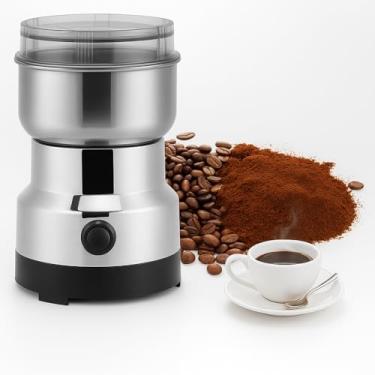 Imagem de Moedor de Café Elétrico 110V em Aço Inoxidável Compacto e Potente Ideal para Café Tempero Pimental Sal Grãos Nozes e Especiarias Moagem Rápida e Uniforme Fácil de Limpar e Armazenar - Premium