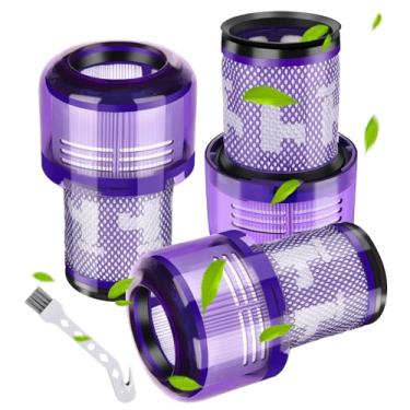 Imagem de Pacote com 3 filtros de substituição V12 compatíveis com Dy.son V12 Detect Slim, V12 Slim Absolute, SV34, SV35 aspirador de pó, compare com a peça 971517-01