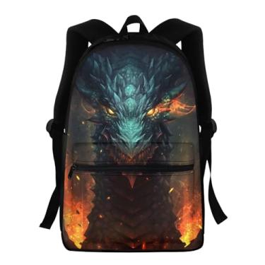 Imagem de Amzbeauty Mochila infantil de animais para escola, ensino fundamental, meninos e meninas, bolso frontal, Dinossauro de dragão legal, One_Size, Mochilas Daypack