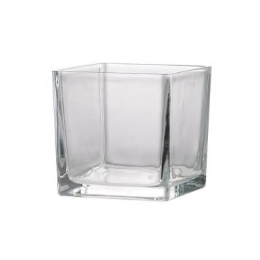 Imagem de Kit 2 Castiçais Quadrado de Vidro 8cm para Velas/Decorações - Embaleve