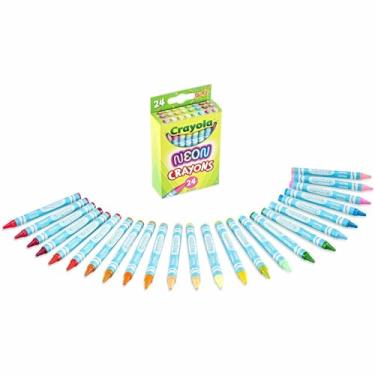 Imagem de Crayola Neon Crayons, Back To School Supplies, 24Count, Multi (523410)