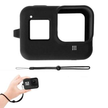 Imagem de Capa em Silicone Preto + Cordão GoPro Hero 8 - Shoot