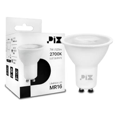 Imagem de Lâmpada LED Dicroica Pix 7W GU10 MR16 Branco Quente 2700K IRC90 | 525lm, Ângulo 40°, Bivolt, IP20, Vida Útil 25.000h