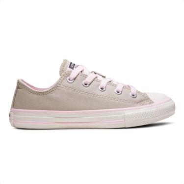 Imagem de Tênis Converse Chuck Taylor All Star Side Zip Canvas+1 Juvenil (Bege/Rosa, BR, Criança de 9 a 12 anos, Numérico, 32)