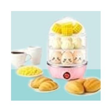 Imagem de Cozedor de Ovos Elétrico à Vapor 3 Andares 110V Egg Cooker até 21 ovos, Compacto, Portátil, Ideal para Café da Manhã Rápido e Saudável Salsichas e legumes, durável, prático e rápido