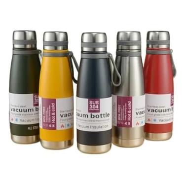 Imagem de Garrafa Água 1l Squeeze Térmica Inox Mantém Temperatura