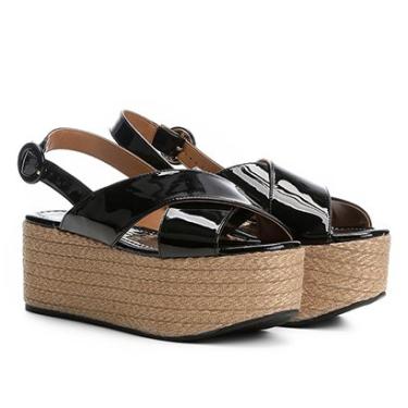Imagem de Sandália Plataforma em Verniz Vizzano Feminina-Feminino