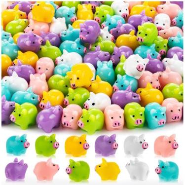 Imagem de Mini resin Pigs SYWHXY 126 unidades para decoração de jardim com cober