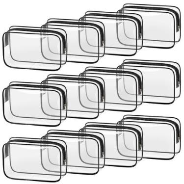 Imagem de Bolsa de maquiagem TISRATOK Clear, 12 peças, organizadora de viagens f