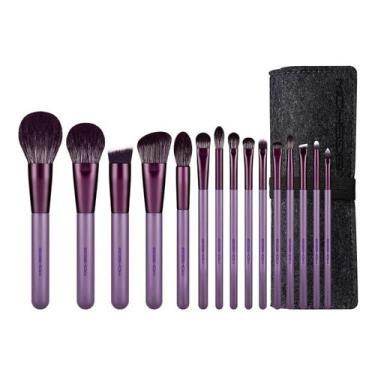Imagem de Conjunto de pincéis de maquiagem EIGSHOW Professional de 15 peças roxo