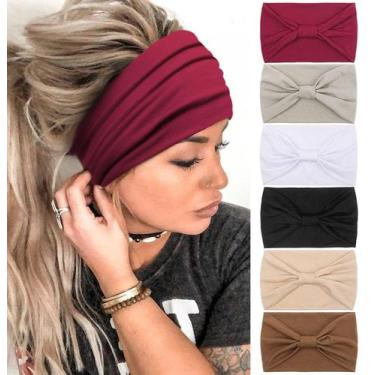 Imagem de Bandanas Tobeffect African Boho Wide Hairband para mulheres