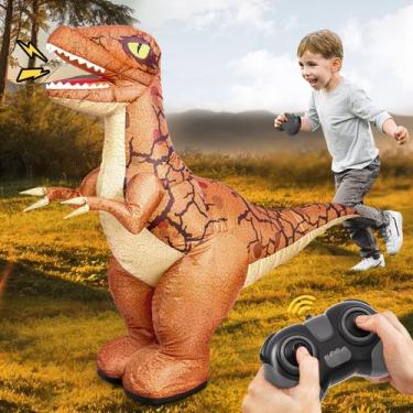 Imagem de Brinquedo de dinossauro inflável TOPMVP 2.4GHZ, controle remoto para c