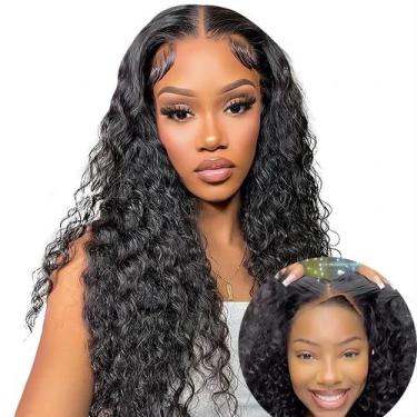 Imagem de Peruca ISEE Hair Wear and Go sem cola Deep Wave 100% cabelo humano