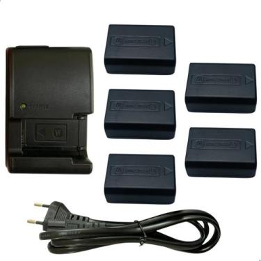 Imagem de Kit Profissional 5 Baterias NP FW50 com Carregador Para Câmeras Sony A