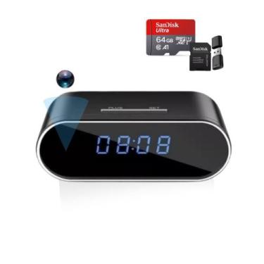 Imagem de Câmera Wifi Full Hd 64gb Relógio Espião Sensor Movimento - MIKE SHOP