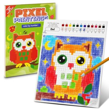 Imagem de Livro para colorir Art Craft Kit DoodleDoo Pixel Paintings