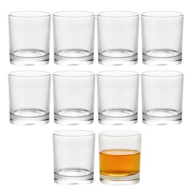 Imagem de Jogo 10 Copo Baixo para Whisky Caipirinha Suco Cristal Wolff 350ml