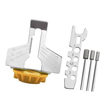 Imagem de Stgfyxgs Kit de Afiação de Serra com Chave E Régua, Acessório Premium Compacto para Ferramenta Rotativa Elétrica, Amarelo, Tamanho real