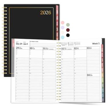 Imagem de Agenda Forvencer 2026, agenda diária semanal e mensal da Forvencer (janeiro de 2026 a dezembro de 2026), 21,5 x 28 cm, agenda horária, incrementos de 30 minutos, capa flexível, caderno organizador, A4