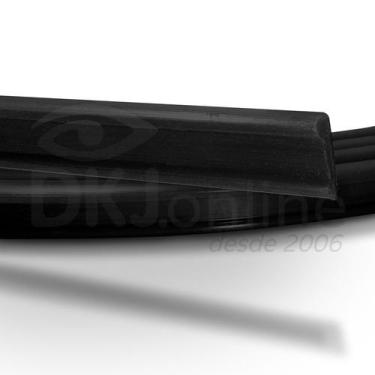 Imagem de Perfil Plástico Vareta Chata para Toldos em PVC Preto - Rolo de 6 Metr