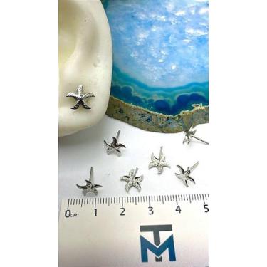 Imagem de Brinco Estrela Aço Inox - 01 Par de Brincos - no-brand