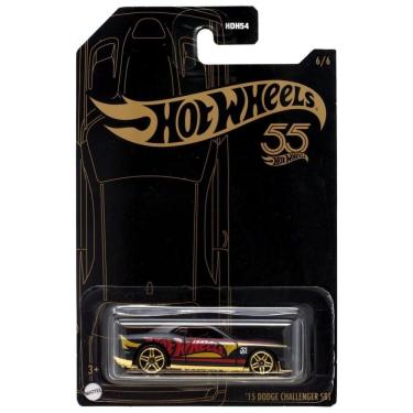 Imagem de Carrinho de Miniatura Hot Wheels 15 Dodge Challenger SRT 2023 Edição Comemorativa de 55 Anos Cromado Perolizado 1:64