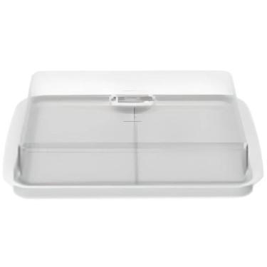 Imagem de Porta Frios Duplo Branco Com Tampa Transparente Cozy - 10180-3007 - Coza