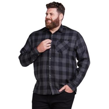 Imagem de Camisa Xadrez Plus Size Masculino Flanelado Manga Longa - Daze Modas, 