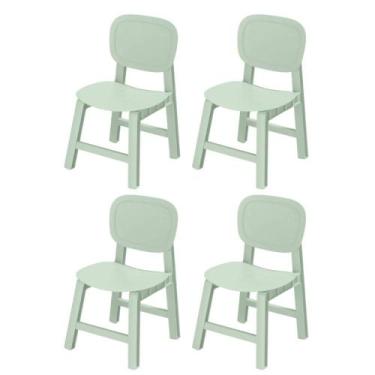 Imagem de Kit 4 Cadeiras Empilhável Infantil Pipa Rivatti 38,5 cm (Larg) Estrutu