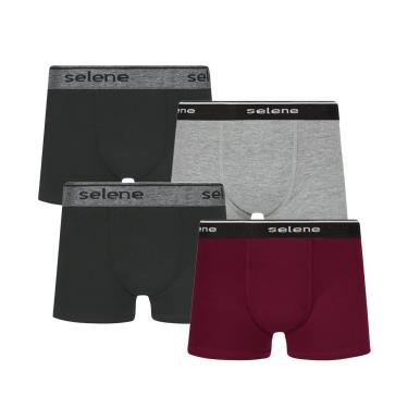 Imagem de Kit 4 Cuecas Boxer Selene Algodão Infantil