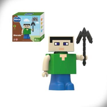 Imagem de Blocos de Montar Minerador Craft Mine 6 Peças Blocz