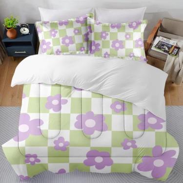 Imagem de Conjunto de edredom SUMIANYH Queen Size com 2 fronhas florais