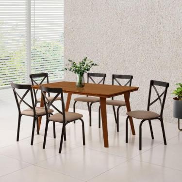 Imagem de Mesa de Jantar Millena 160cm em Madeira Maciça Estilo Contemporâneo Ca