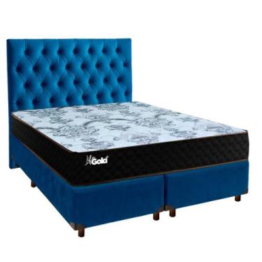 Imagem de Cama Box Bipartido com Colchão Molas Ensacadas Casal Life Gold Paropas