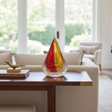 Imagem de Gota Colorida Em Murano Peça Para Decoração Com 20cm, Murano ideal para decoração Sala e diversos ambientes - Casamento - Decoração - Enfeites - Mesa Posta - Vasos Decorativos.