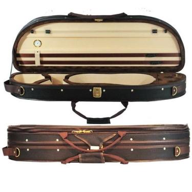 Imagem de Estojo Meia Lua Violino 4/4 Interior Marrom - Orquezz