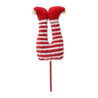 Imagem de Vaveren Enfeite de Natal para festa de Natal, enfeite de árvore de pelúcia para jardim, feriado, ano, porta da frente, Listras Brancas Vermelhas