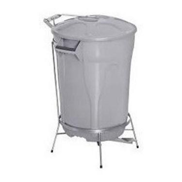 Imagem de Cesto Lixeira Plástico Pedal Com Armação Em Aço 100 Litros