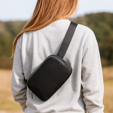 Imagem de Bolsa tiracolo preta à prova de intempéries – bolsa de cinto segura e resistente à hidratação para corrida e atividades ao ar livre