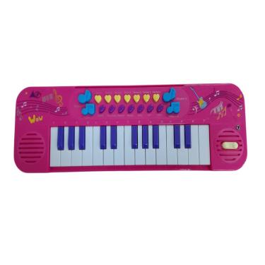 Imagem de Kit Teclado Musical Infantil com Microfone - Rosa