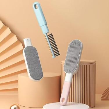 Imagem de Escova Removedora de Pelos 4 em 1, Multifuncional para Roupas, Sofá, Cama e Pets, com Escova de Limpeza Dupla Face