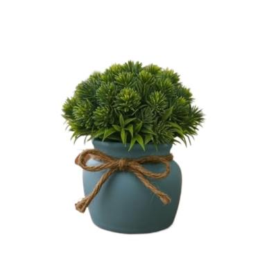 Imagem de Planta Artificial Verde Decorativa em Vaso 10x10x15cm - Decoração Interna, Mesa e Escritório