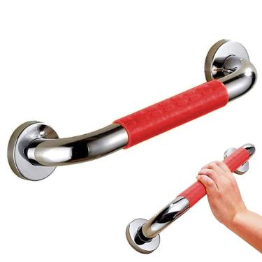 Imagem de Barra Alça De Apoio 4cm Antiderrapante Suporte Anti Queda Banheiro Box Escada Corrimao 